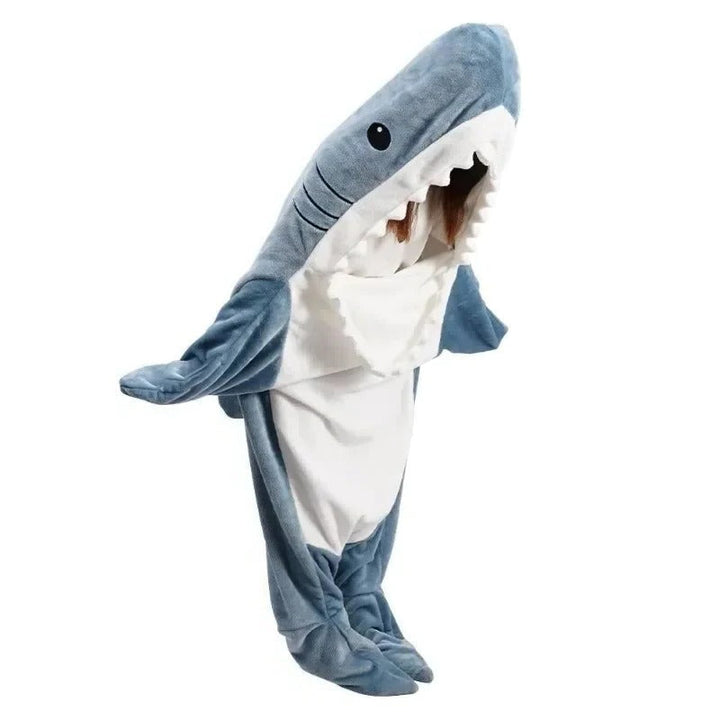 Cosycombe™ Shark Hoodie Blanket in Soft Flannel, Wearable and Fun