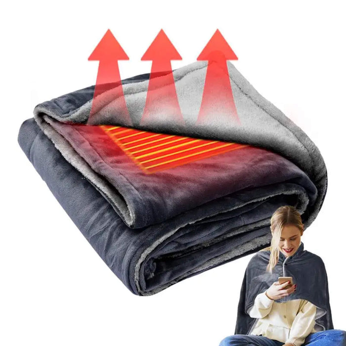 Cosycombe™ USB Heated Shawl Throw with 3 Heat Settings