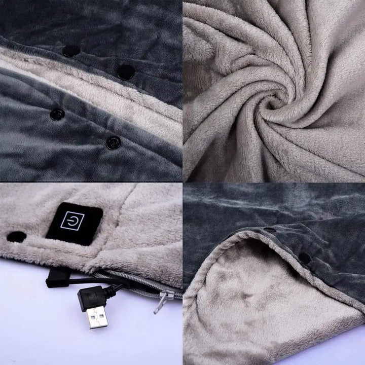 Cosycombe™ USB Heated Shawl Throw with 3 Heat Settings
