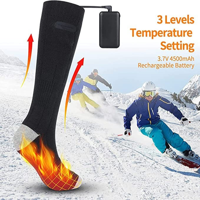 Cosycombe™ Rechargeable Heated Socks with 3 Heat Settings up to 48°C