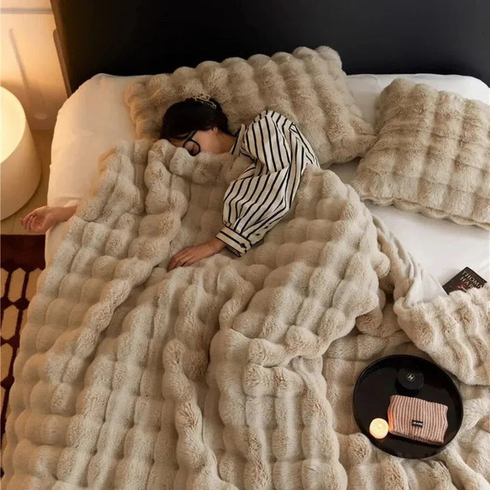 Cosycombe™ Textured Throw Blanket for Bed or Sofa, Soft and Washable