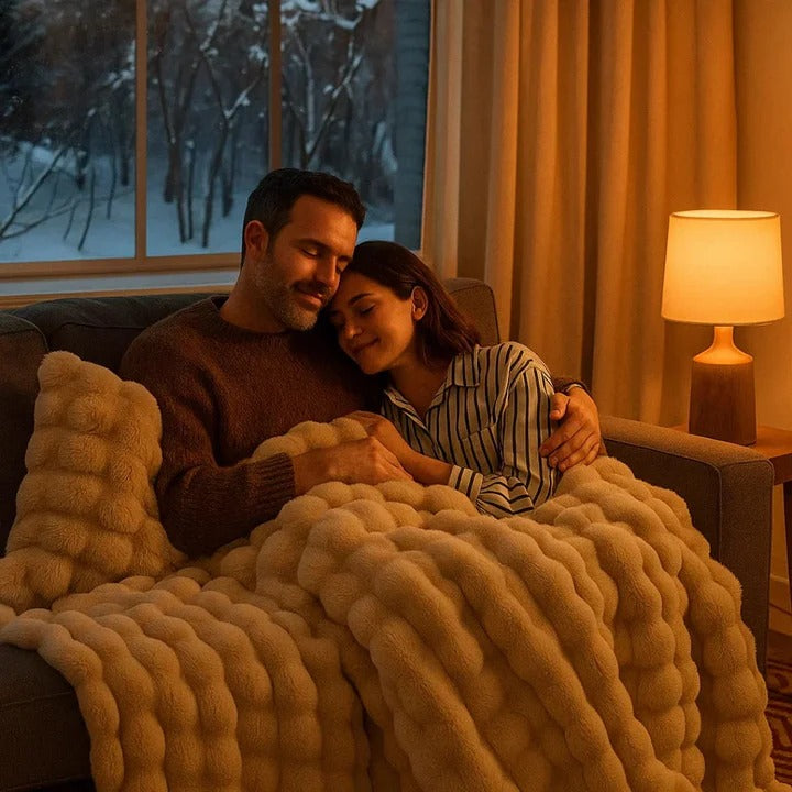 Cosycombe™ Textured Throw Blanket for Bed or Sofa, Soft and Washable