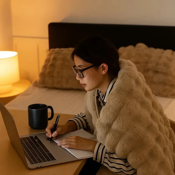 Cosycombe™ Textured Throw Blanket for Bed or Sofa, Soft and Washable