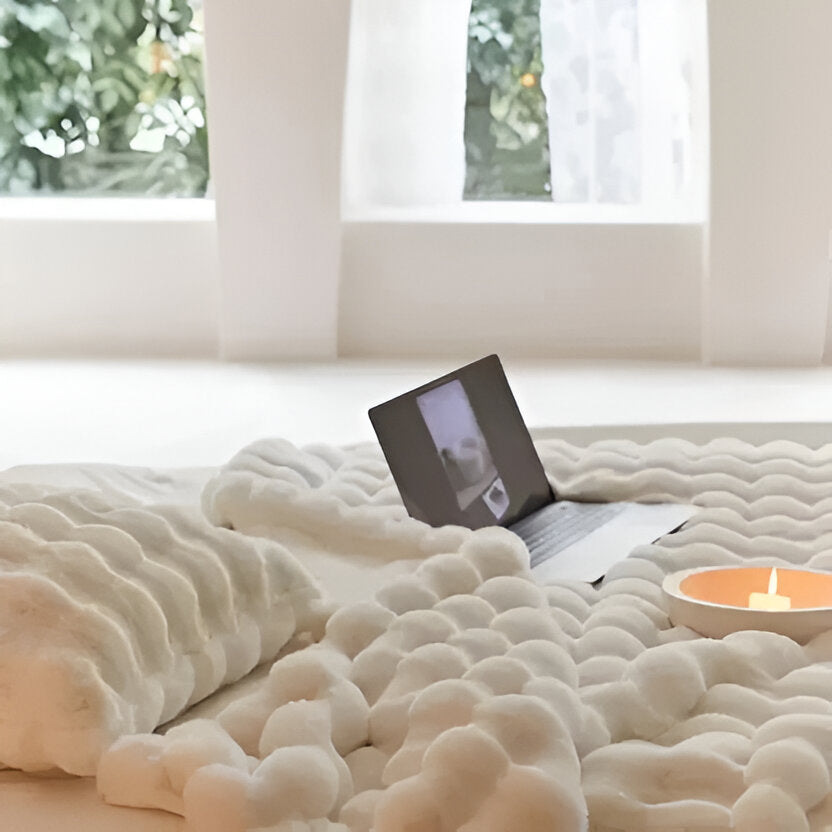 Cosycombe™ Textured Throw Blanket for Bed or Sofa, Soft and Washable