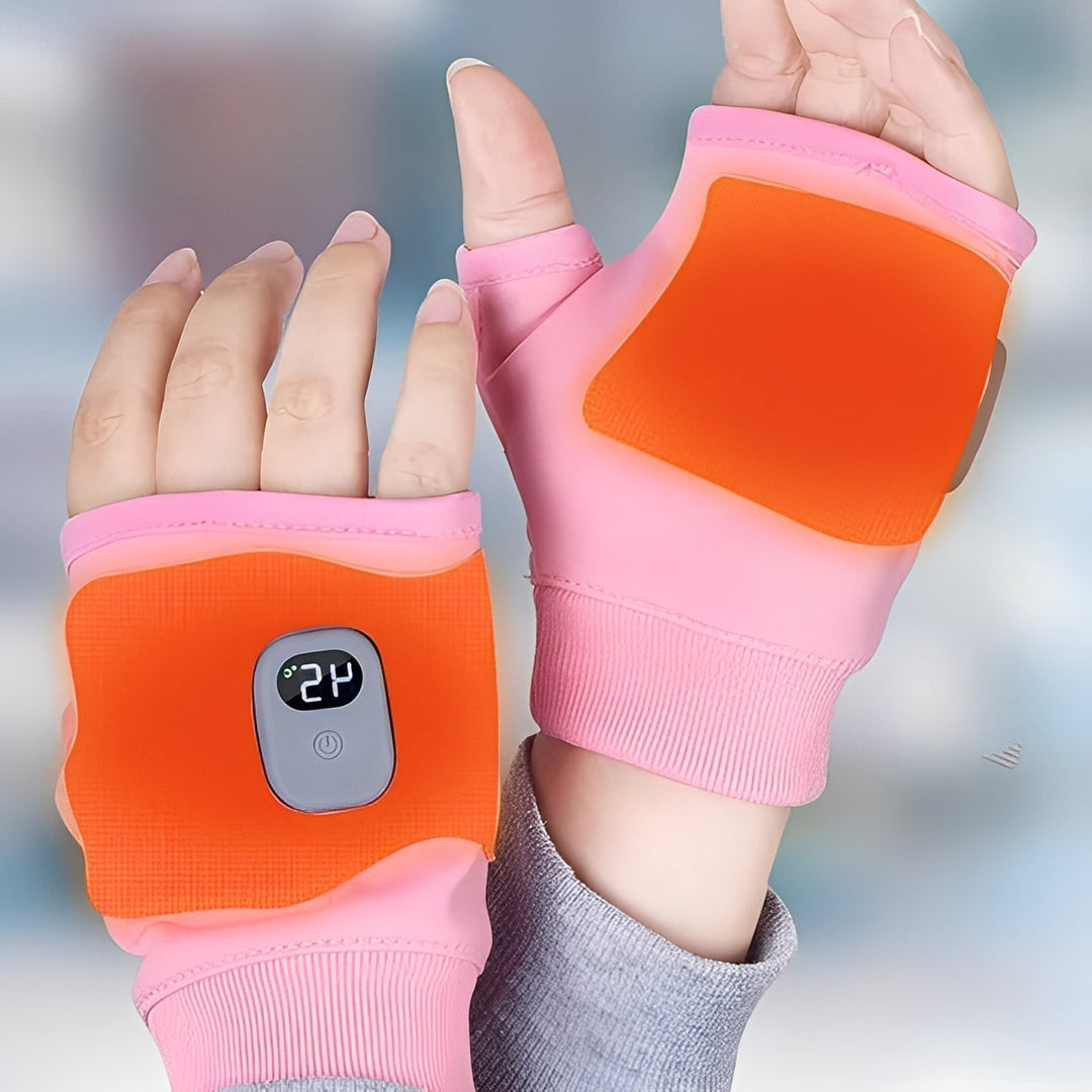 Cosycombe™ Fingerless Heated Gloves, USB-C Rechargeable, 3 Settings