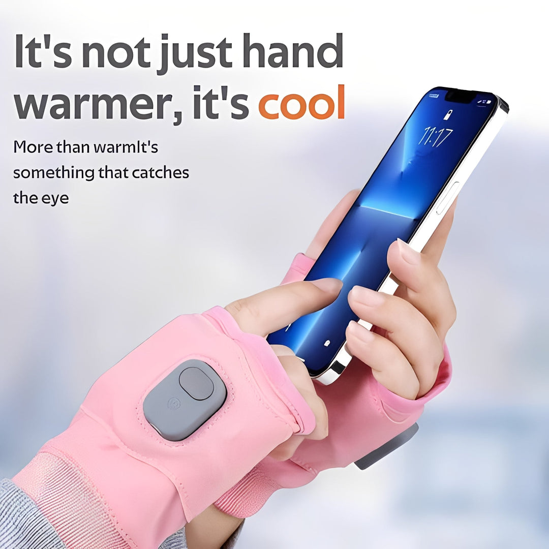 Cosycombe™ Fingerless Heated Gloves, USB-C Rechargeable, 3 Settings