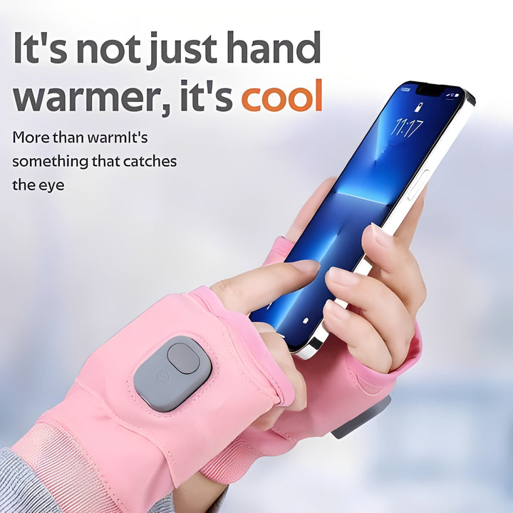 Cosycombe™ Fingerless Heated Gloves, USB-C Rechargeable, 3 Settings