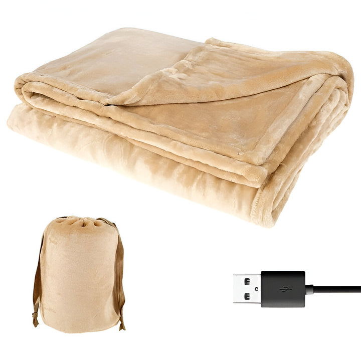 Cosycombe™ Cordless USB Heated Flannel Blanket for Two