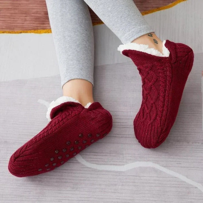 Cosycombe™ Fleece-Lined Thermal Socks with Non-Slip Silicone Grips