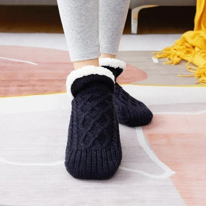 Cosycombe™ Fleece-Lined Thermal Socks with Non-Slip Silicone Grips