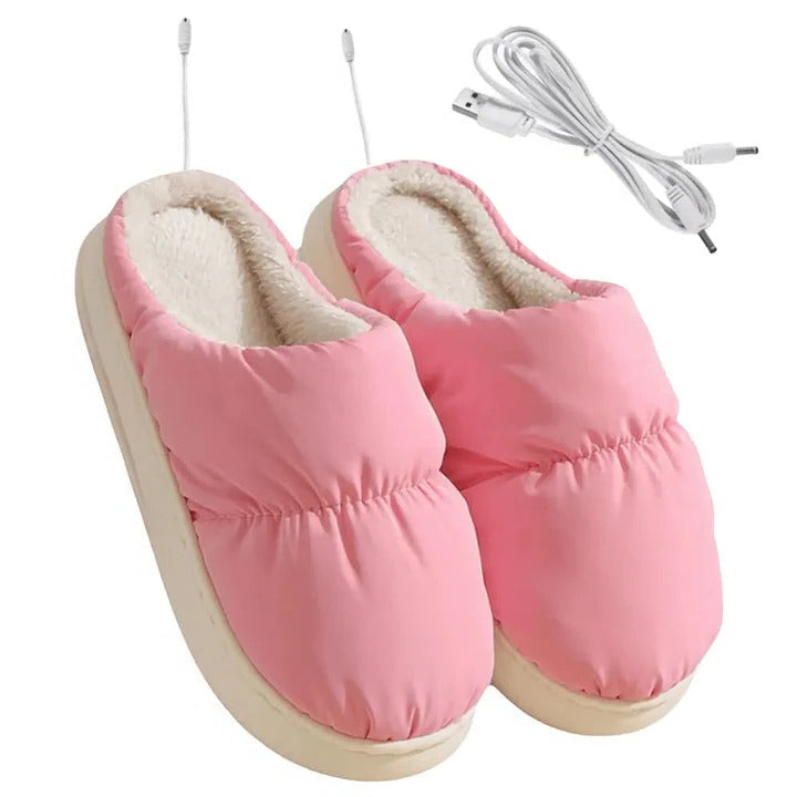 Cosycombe™ USB Heated Slippers with Non-Slip Sole, Plush Lined