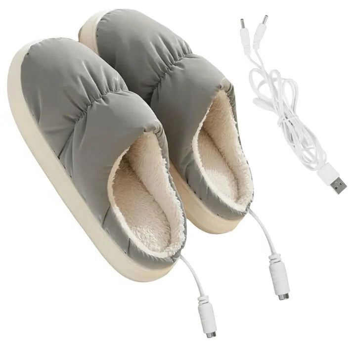 Cosycombe™ USB Heated Slippers with Non-Slip Sole, Plush Lined