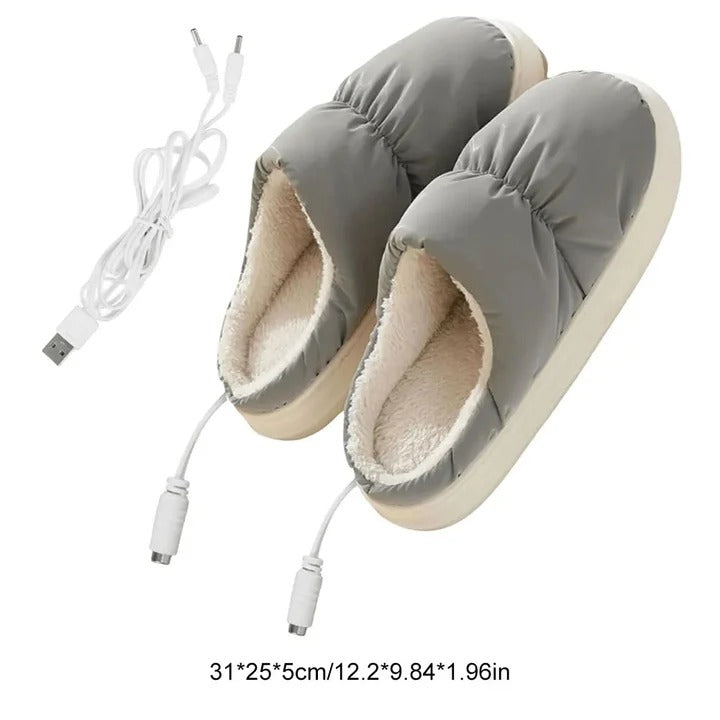 Cosycombe™ USB Heated Slippers with Non-Slip Sole, Plush Lined