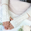 Cosycombe™ Women's Fleece-Lined Fingerless Gloves with Long Cuff