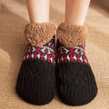 Cosycombe™ Snowflake Knit Fleece-Lined Socks with Non-Slip Grips
