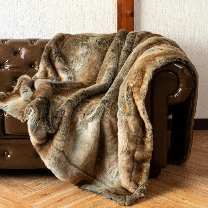 Cosycombe™ Heavy Faux Fox Fur Throw With Ultra Soft Velvety Pile