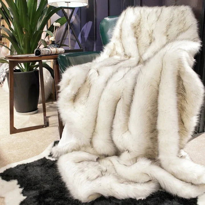 Cosycombe™ Heavy Faux Fox Fur Throw With Ultra Soft Velvety Pile
