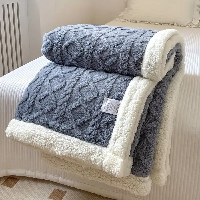 Cosycombe™ Reversible Brushed Sherpa Blanket – Heavy, Warm and Soft