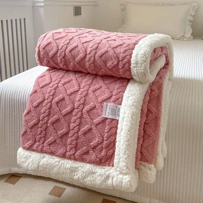 Cosycombe™ Reversible Brushed Sherpa Blanket – Heavy, Warm and Soft
