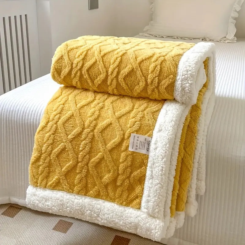 Cosycombe™ Reversible Brushed Sherpa Blanket – Heavy, Warm and Soft