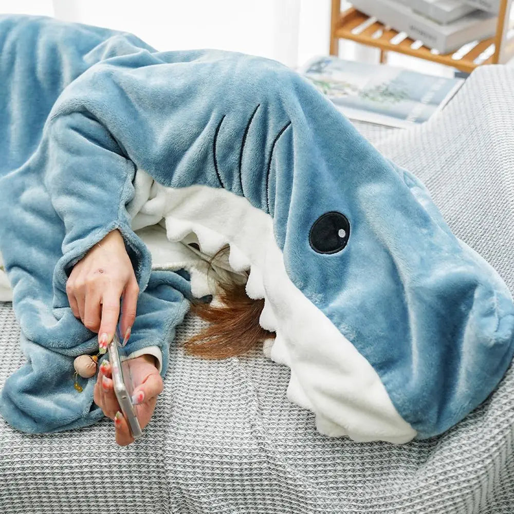 Cosycombe™ Shark Hoodie Blanket You Can Wear Around the House