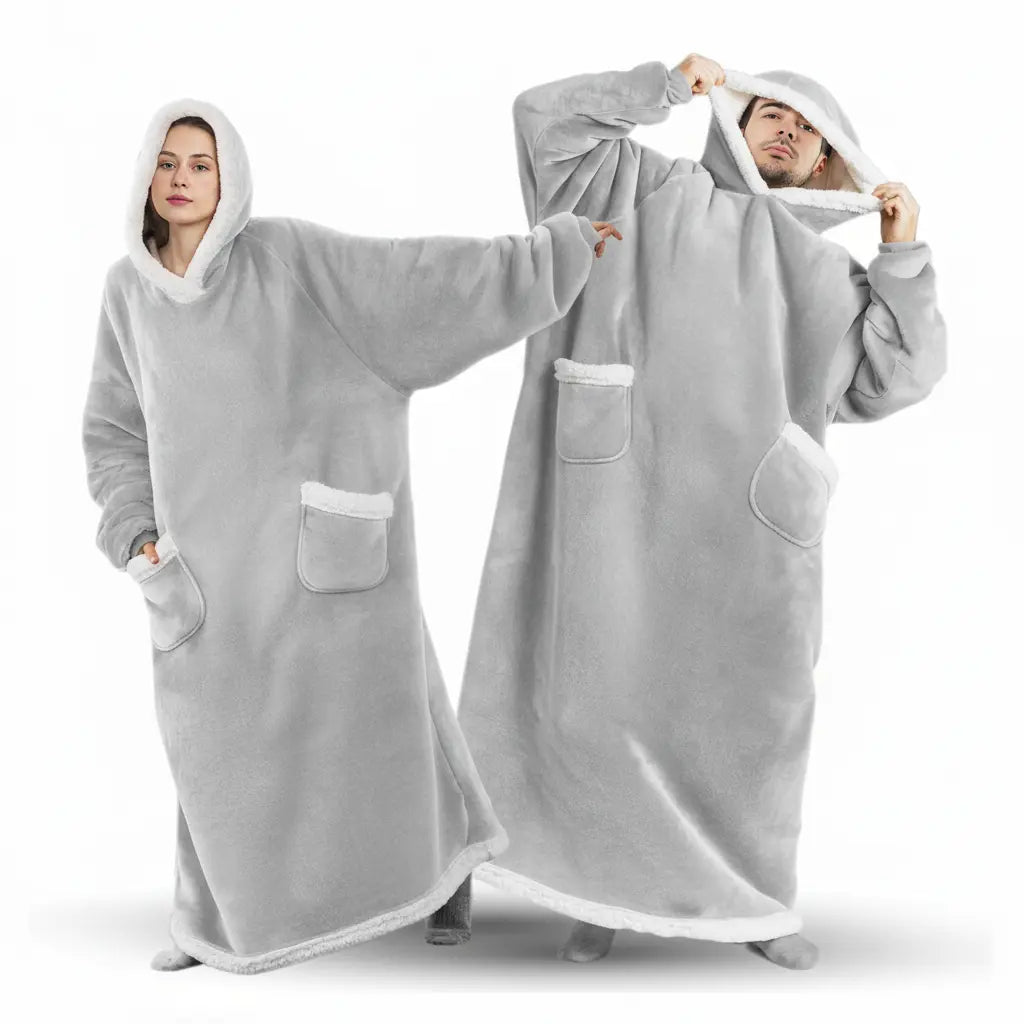 Cosycombe™ Oversized Giant Hoodie Blanket in Thick Brushed Fleece