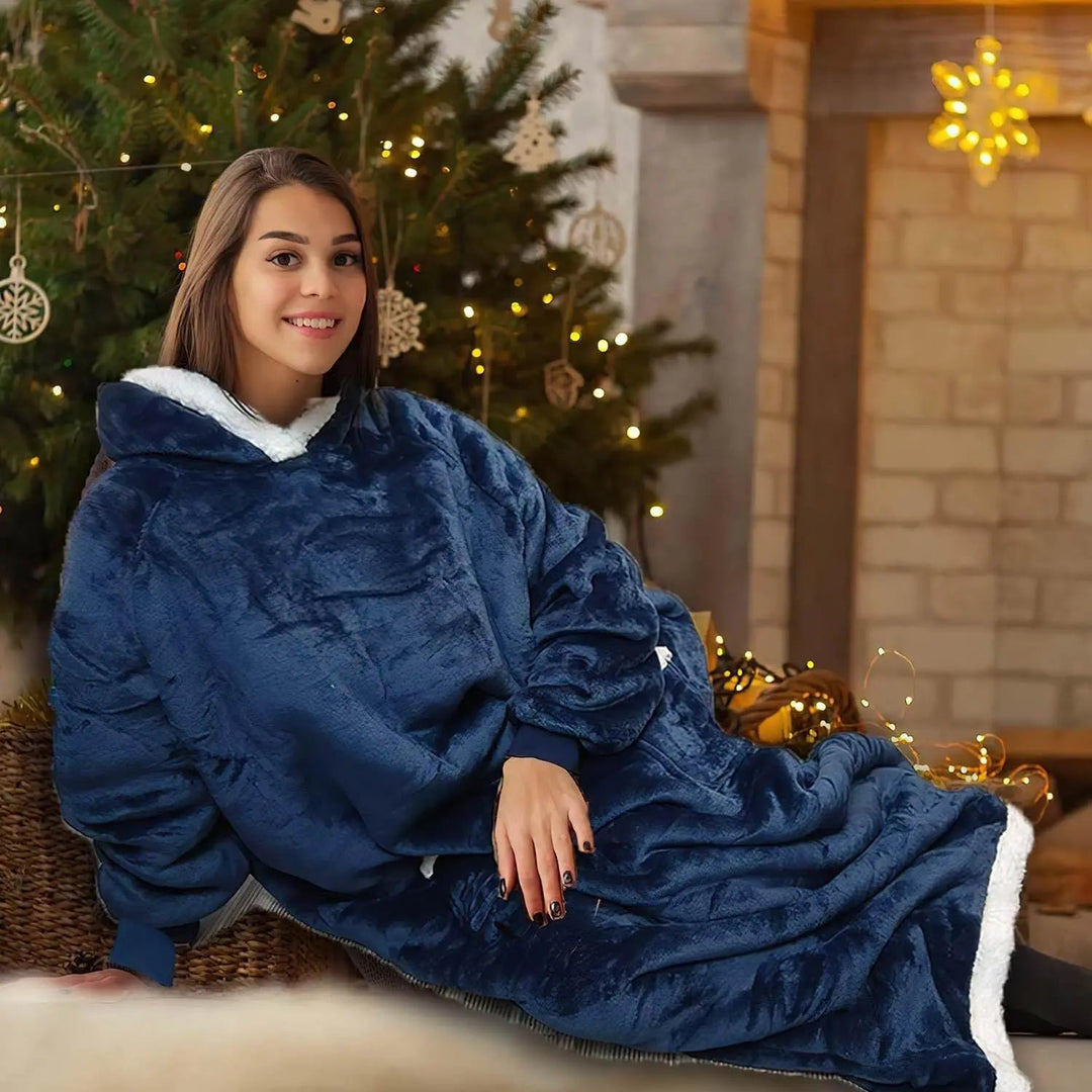 Cosycombe™ Oversized Giant Hoodie Blanket in Thick Brushed Fleece