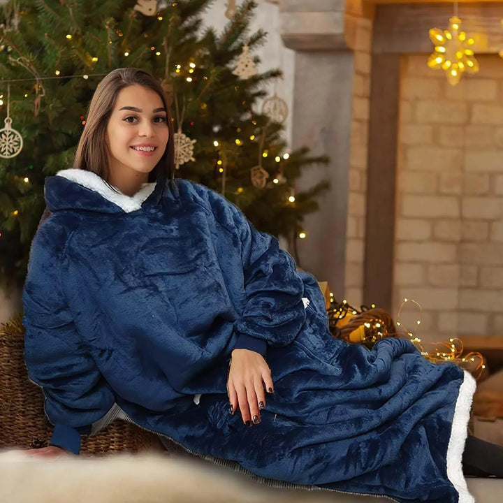 Cosycombe™ Oversized Giant Hoodie Blanket in Thick Brushed Fleece