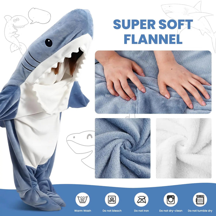 Cosycombe™ Shark Hoodie Blanket You Can Wear Around the House