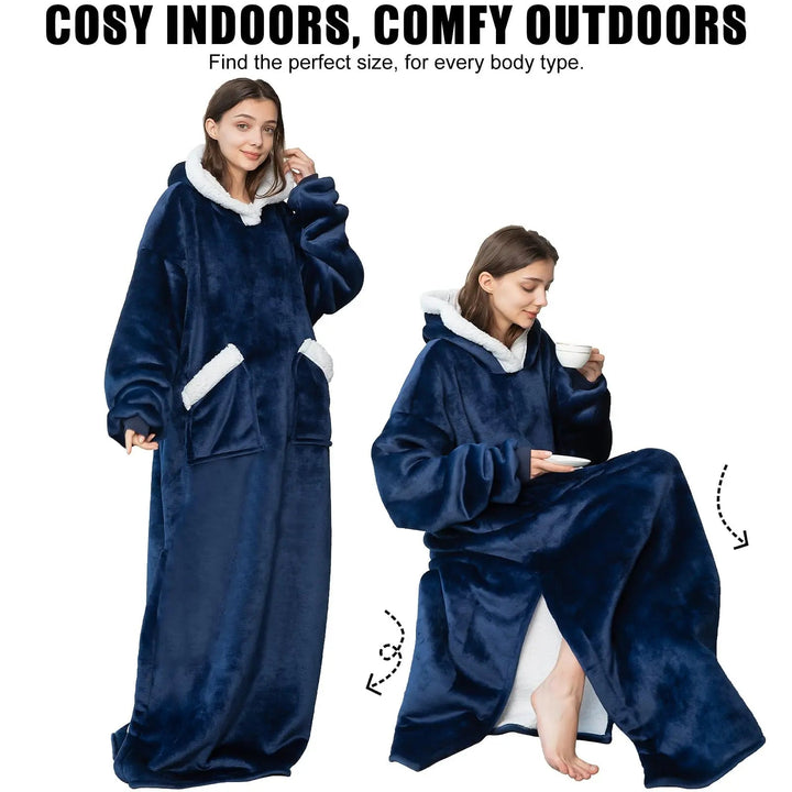 Cosycombe™ Oversized Giant Hoodie Blanket in Thick Brushed Fleece