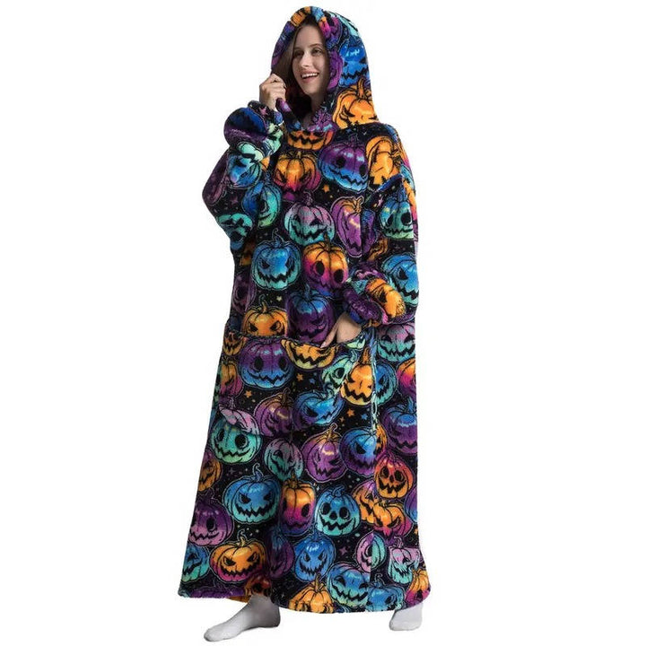Cosycombe™ Long Wearable Blanket Hoodie with Sherpa Lining and Big Pocket