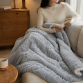 Cosycombe™ Cotton Geometric Throw With a Soft Plush Reverse