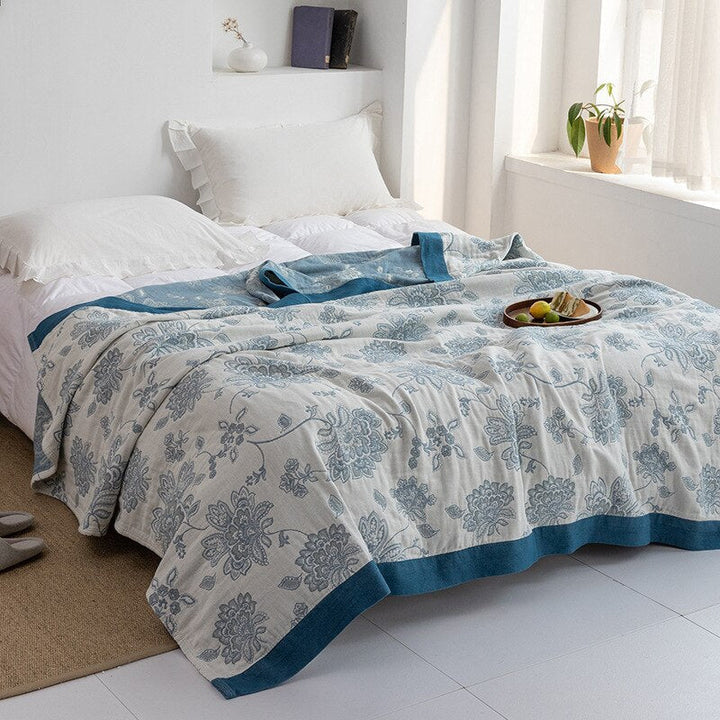 Cosycombe™ Soft Japanese Cotton Throw Blanket with Anti-Pilling Finish