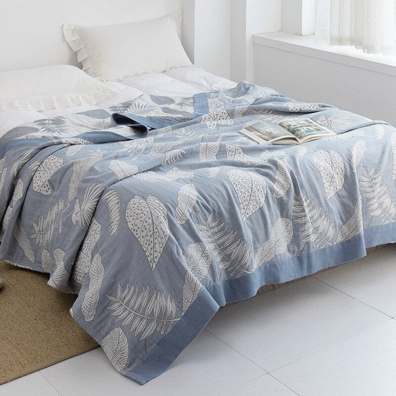 Cosycombe™ Soft Japanese Cotton Throw Blanket with Anti-Pilling Finish