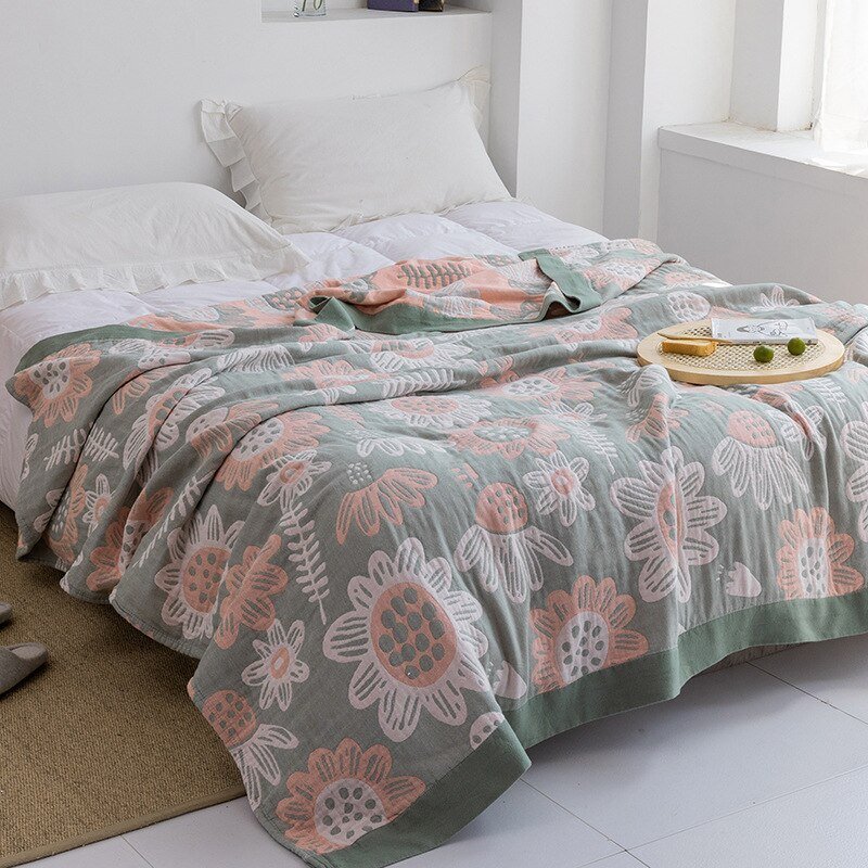 Cosycombe™ Soft Japanese Cotton Throw Blanket with Anti-Pilling Finish