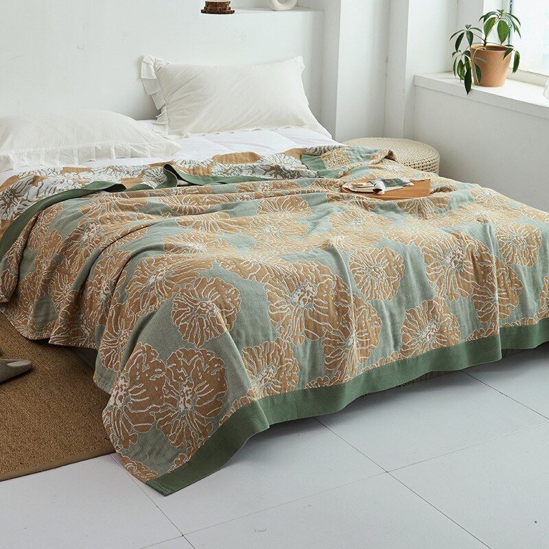 Cosycombe™ Soft Japanese Cotton Throw Blanket with Anti-Pilling Finish