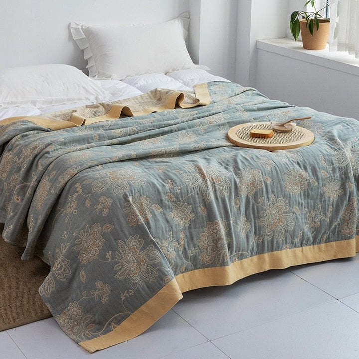Cosycombe™ Soft Japanese Cotton Throw Blanket with Anti-Pilling Finish