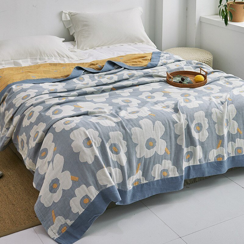 Cosycombe™ Soft Japanese Cotton Throw Blanket with Anti-Pilling Finish