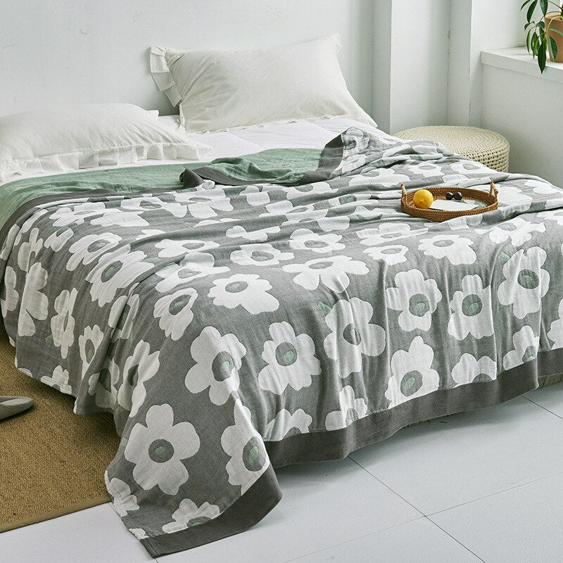 Cosycombe™ Soft Japanese Cotton Throw Blanket with Anti-Pilling Finish