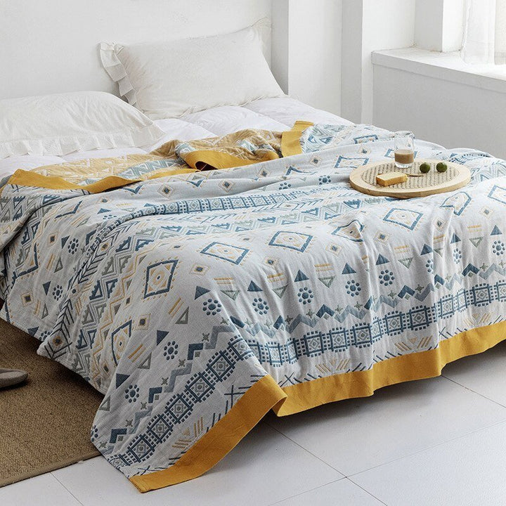 Cosycombe™ Soft Japanese Cotton Throw Blanket with Anti-Pilling Finish