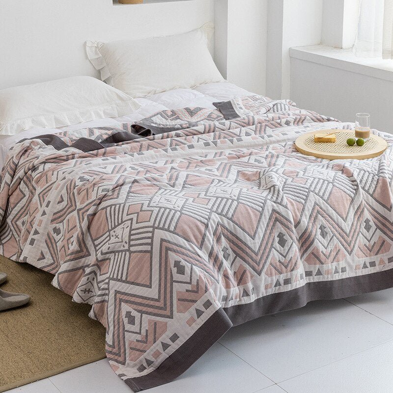 Cosycombe™ Soft Japanese Cotton Throw Blanket with Anti-Pilling Finish