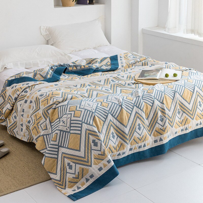 Cosycombe™ Soft Japanese Cotton Throw Blanket with Anti-Pilling Finish