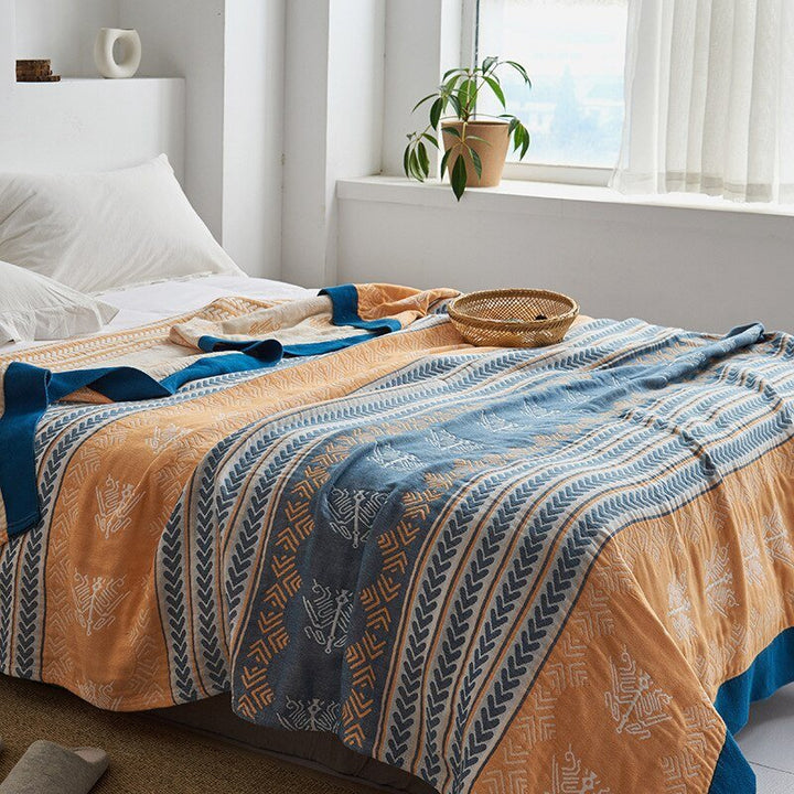 Cosycombe™ Soft Japanese Cotton Throw Blanket with Anti-Pilling Finish