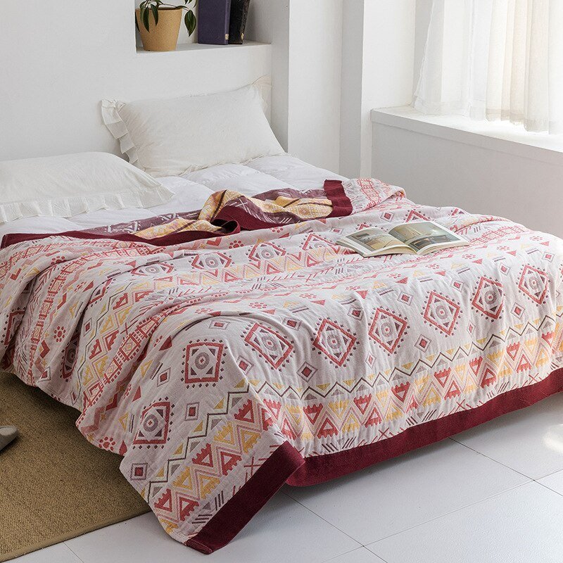 Cosycombe™ Soft Japanese Cotton Throw Blanket with Anti-Pilling Finish