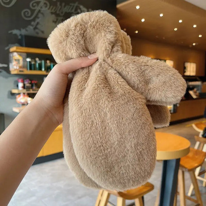 Cosycombe™ Fluffy Plush Mittens with Thick Lining for Cold Days
