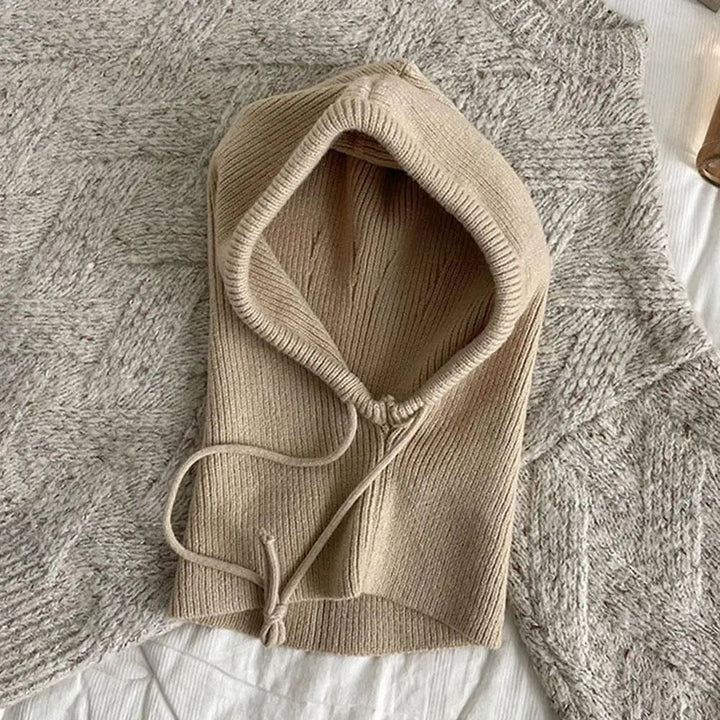 Cosycombe™ Knitted Hooded Balaclava and Neck Warmer in Soft Cashmere Knit