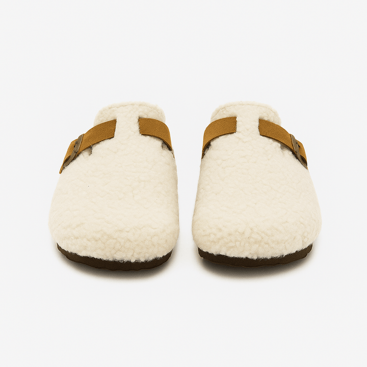 Cosycombe™ Natural Sheep Wool Slippers with Non-Slip Rubber Sole