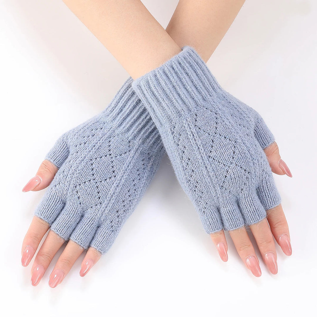 Cosycombe™ Soft Knit Fingerless Gloves with Snug Ribbed Cuffs