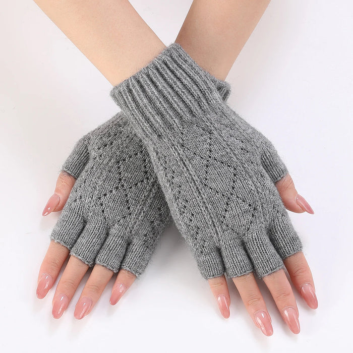 Cosycombe™ Soft Knit Fingerless Gloves with Snug Ribbed Cuffs
