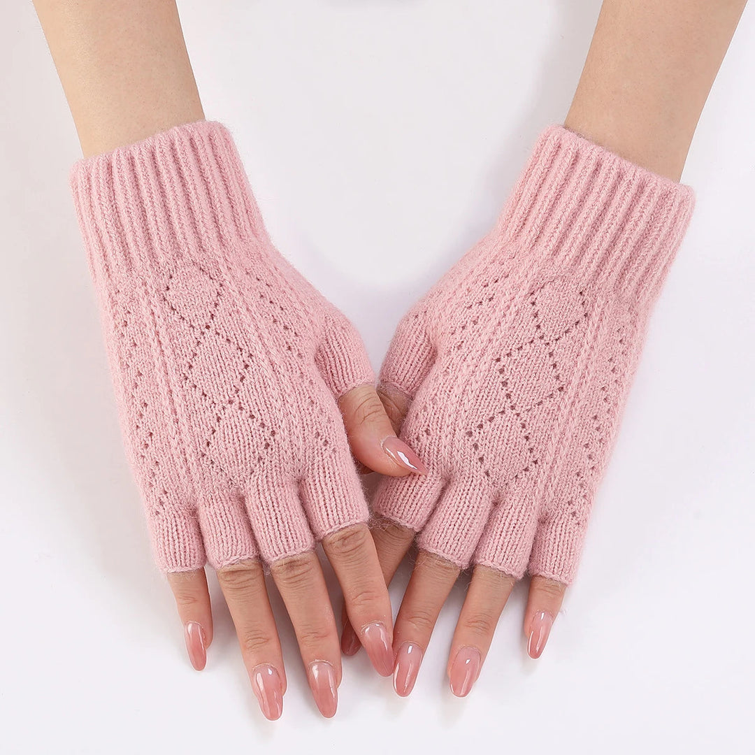 Cosycombe™ Soft Knit Fingerless Gloves with Snug Ribbed Cuffs